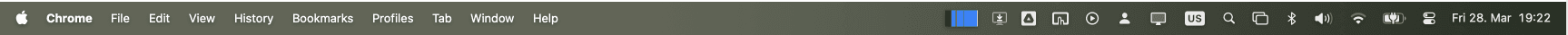 macOS menu bar